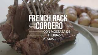 RECETA: French rack de cordero con mostaza de hierbas y patatas | CARNE DE LECHAL Y CORDERO