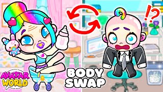 Mom and Dother Switched Bodies in Avatar World! 👶🏻🔄👩🏻  Toca Life Story