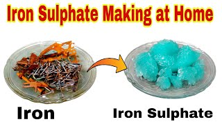 How to make iron sulphate at home/iron sulphate making by electrolyte#business #iron