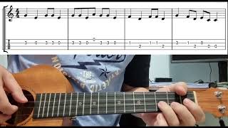 Rain, Rain, Go Away - Easy Beginner Ukulele Tabs With Playthrough Tutorial Lesson