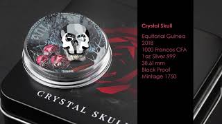 Crystal Skull, The black proof , 1oz,, 2018, Κρυσταλινη Νεκροκεφαλη, 2018,