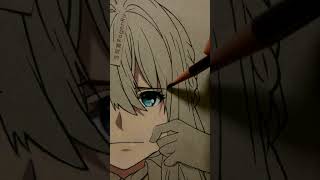 Draw Violet Evergarden in 20 seconds. #coloredpencil #artistsupport [398]