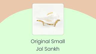 MAYAPURI Original Small Jal Sankh with Shankh Stand, Pooja Jal Shankha  Len Approx 3 inch