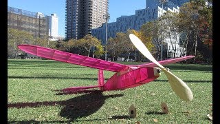 Chet Lanzo's 1933 Cabin rubber RC - trimmed and flying!