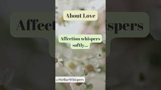 Affection whispers softly... #facts #love #lovestory