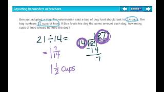 5th Grade Math Lesson 3-3 Application: Interpreting Remainders