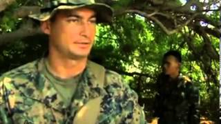 U.S. Marines try cobra blood on a jungle exercise in Thailand