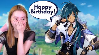 Kaeya main reacts to KAEYA'S VA wishing her Happy Birthday (Josey Montana McCoy Cameo)