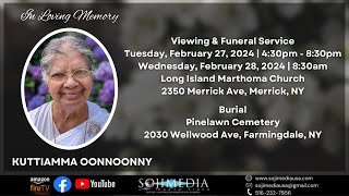 FUNERAL SERVICE | KUTTIAMMA OONNOONNY