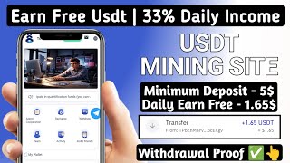 New Usdt Earning Site  USDT Mining Site 2024 Best Investment  Trx/Usdt Earning Website 951