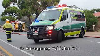 SAAS Mercedes-Benz Sprinter ambulance #134 departing from truck crash and fire scene