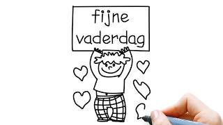 Samen iets voor vaderdag tekenen - voor kinderen!