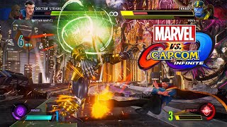 Doctor Strange & Captain Marvel VS Thanos & Nova : CAPCOM VS MARVEL INFINATY