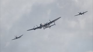 Spitfire, Lancaster & Hurricane at Goodwood Revival 2016 - Merlin Heaven