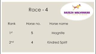 Calcutta Race Selection Date 21/12/2023