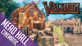 Valheim Build | MEAD HALL Ft. CASTLE GATE | Building an Epic City