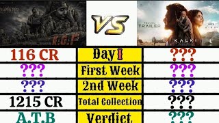 Kalki 2898 Ad Vs Kgf Chapter 2 Lifetime Box Office collection Comparison ||