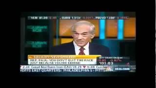 anonymous 2012 Ron Paul Guest Host on CNBC (part 1/5)