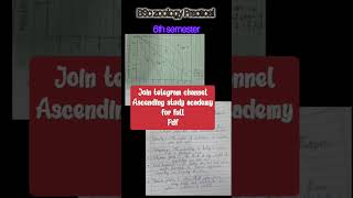 6  semester bsc zoology practical file For pdf join telegram channel Ascending study academy