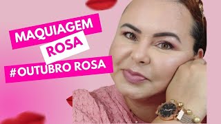 MAQUIAGEM ROSA, OLHOS #OUTUBRO ROSA - MAKE DO DIA