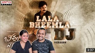 #LalaBheemla DJ Version | #BheemlaNayak | Pawan Kalyan| COUPLE REACTION