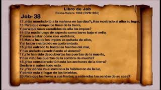 La Biblia   Libro de Job   Job  38  Reina Valera 1960 RVR1960