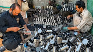 Extremely Technical Production of Pure Steal Milk Mugs at Roadside Factory