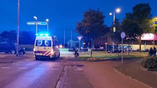 A1 Ambulance 02-143 Leeuwarden met spoed naar het MCL