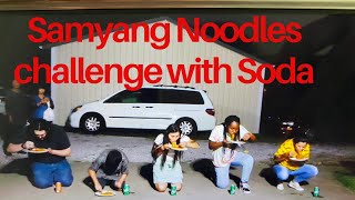 SAMYANG Spicy Noodles CHALLENGE with SODA???