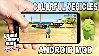 How to install GTA Vice City Colorful Vehicles Mod for android|GTA VC Colorful Vehicles mod android|