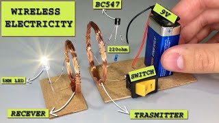 How To Make Wireless Power Transfer Use bc547 Transistor