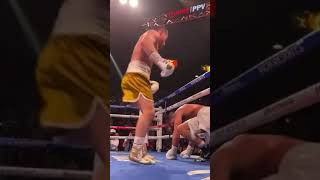 Canelo Alvarez Knocks Out Caleb Plant Ringside View #shorts