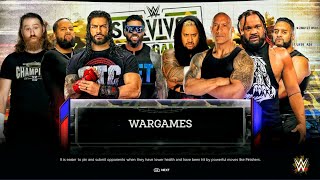 Team Roman Reigns Vs Team Rock - The Bloodline War Games Match | WWE 2k24