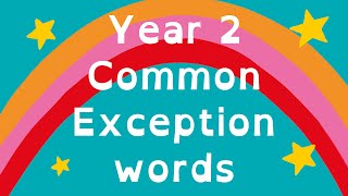 Year 2 Common Exception Words | Sight Words UK | LOU BEE ABC