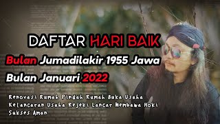 Daftar Hari Baik Bulan Jumadilakir - Bulan Januari 2022