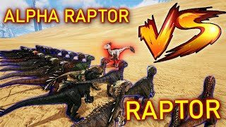 HOW MANY RAPTORS TO BEAT AN ALPHA RAPTOR??? | Ark Battles | Thyrulous