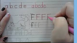 Handwriting Print Ee and Ff