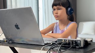 Recording FEURICH piano with Apogee Duet 3 by Emilie (9-years-old)