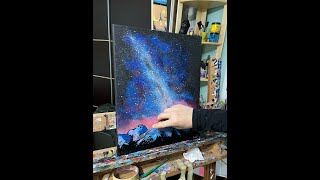 The Milky Way | Acrylic Painting Time lapse video | Retrospective #2