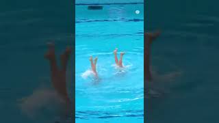 Aleksiiva Twins Achieve Highest Score in Women Duet Tech #artisticswimming #swimming