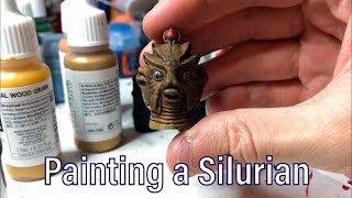 #1 Painting a warriors of the deep Silurian head