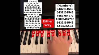 Either Way piano tutorial (letters and numbers)