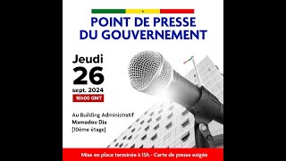 🔴DIRECT POINT DE PRESSE DU GOUVERNEMENT: LE PM OUSMANE SONKO RÉVÈLE SES GRANDES PRIORITÉS DE