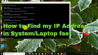 How to Find my IP Address in System/Laptop fast | Command prompt |cmd