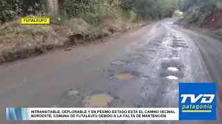 Intransitable y reventado se encuentra camino vecinal a sector Noroeste comuna de Futaleufú