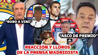 🚨😂REACCION Y LLOROS DE LA PRENSA MADRIDISTA AL BALÓN DE ORO de RODRI - VINICIUS NO LO GANO