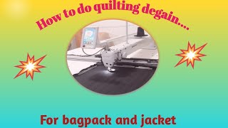 Quilting degain (tamplet) machine for jacket and bagpack.....