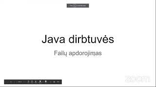 VCS java pagrindų dirbtuvės