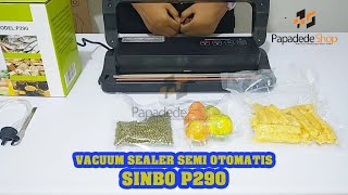 Jual Alat Vacuum Portable Sinbo P290 Mesin Semi Otomatis Garansi Makanan Basah Rendang