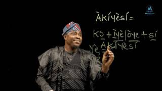 In this class, I taught about Àkíyèsí, meaning and how to use it in #Yoruba #language.